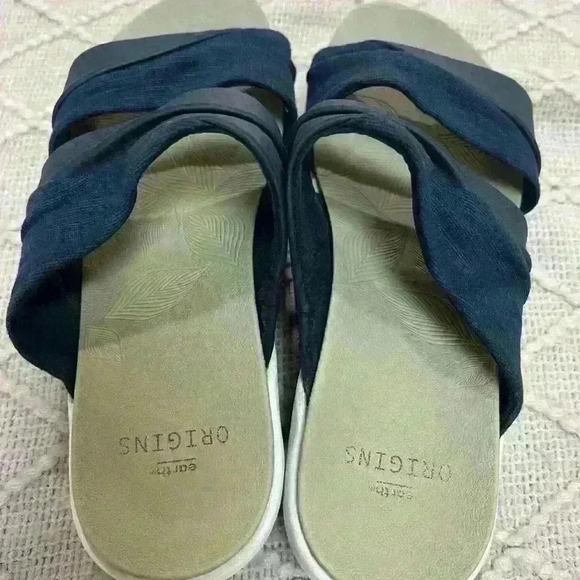 Earth Origins Giana Slip On Comfort Walking Sandals in Navy Blue, Women’s Sz 7.5 - Picture 3 of 11